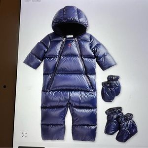 NWT Polo Ralph Lauren Baby Unisex Snowsuit With Mitts and Booties. Size 3 months